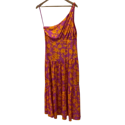 Gingham & Heels Womens  Size 12 Floral Dress Pink  / Yellow 