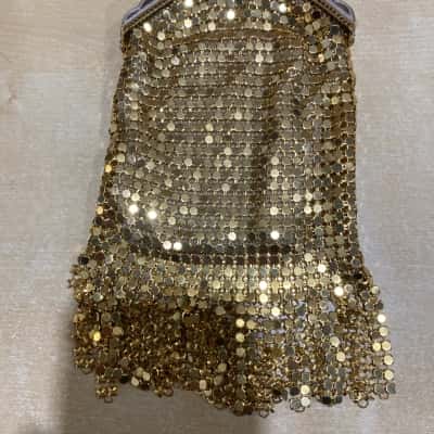 Gold Mesh Evening Purse Womens 