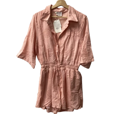 Iris Maxi  Womens  Size 14 Short Sleeve Jumpsuit Peach J
