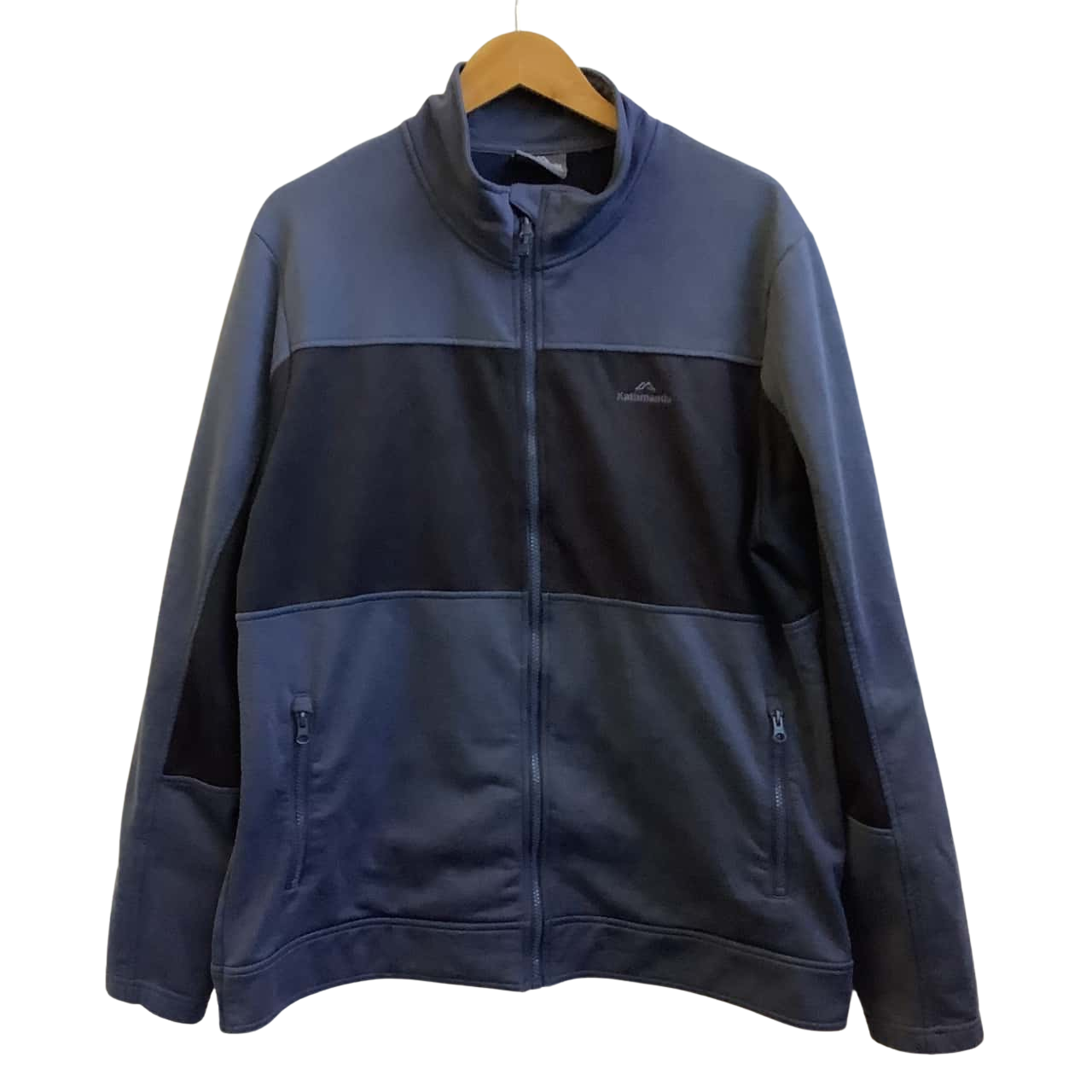 Kathmandu Mens Size XXL Front Full Zipper Active Performance Jacket Airforce Blue / Black(s)