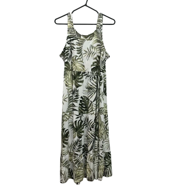 Millers Womens  Size 14 Floral Dress / Midi Dress / Sleeveless Dress  Floral / Green / Multicoloured / White 