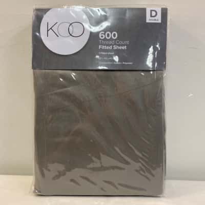 KOO Double size 600 Thread Count Fitted Sheet