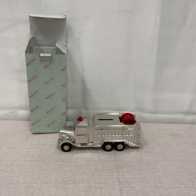 Whitehill Baby-Silverplated Fire Engine Moneybox