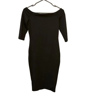 Forcast Womens  Size 6 Midi Dress Black  
