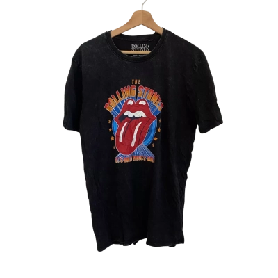 The Rolling Stones Mens  Size M Printed Shirt / Short Sleeve Shirt Black  / White 