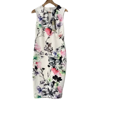 Coast Womens  Size 12 Shift Dress Floral / White 