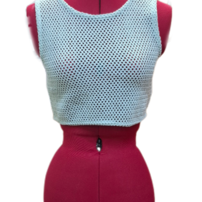 Tilii Womens  Size 12 Cropped Top Blue 