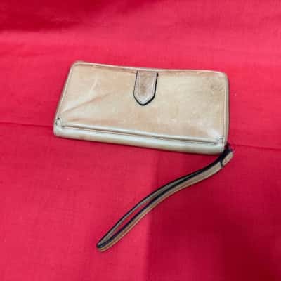 Evity Genuine Leather Tan Zip-Around Wallet