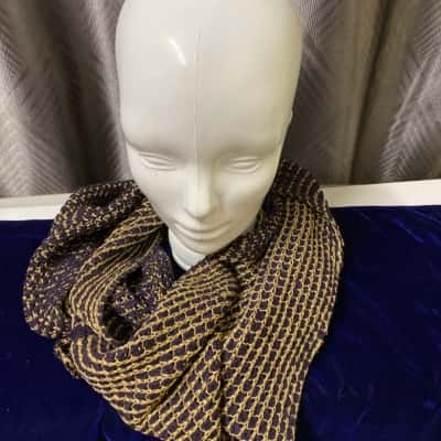 MIMCO Women's Gold and Purple Pull Over Scarf 