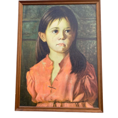 Vintage Giovanni Bragolin 'The Crying Girl' PLEASE READ DESCRIPTION PICKUP ONLY OR COURIER