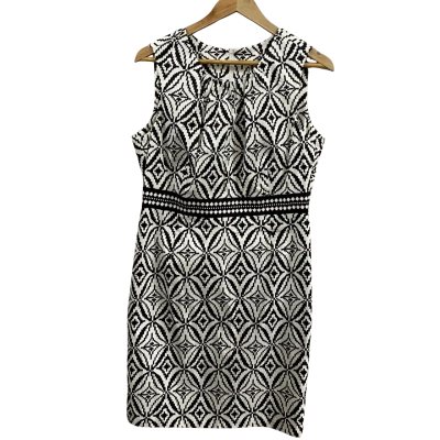 Jane Lamerton Womens  Size 14 Petite Sleeveless Dress Black/White