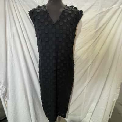 Jasper Conran Size 10 Midi Dress Black  