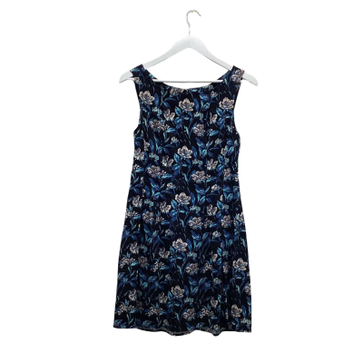 Sunny Girl Womens Size 10 Black Floral Cocktail Dress 