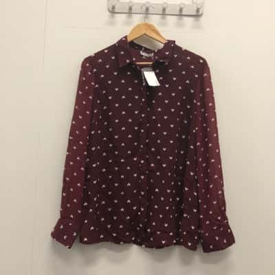 Target Womens  Size 18 Button Up Top Red BNWT$40