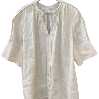 Country Road  Size 14 Short Sleeve Linen/ Silk Top Beige 