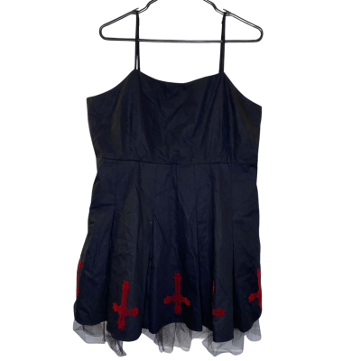 Dangerfield Womens Mini Dress Size 18 Black / Red 