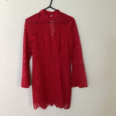 Womens  Size 10 Cocktail Dress Red 