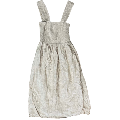 Seed Heritage Light Brown 100% Linen Maxi Dress Size 12