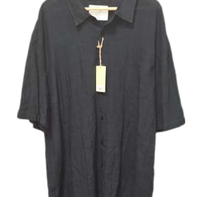 Kingston Grange Bamboo Mens  Size XXXXXXL Short Sleeve Shirt Black  