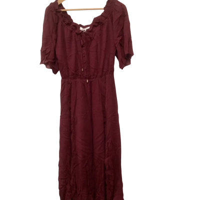 Belle & Bloom Womens  Size M Maxi Dress Maroon 