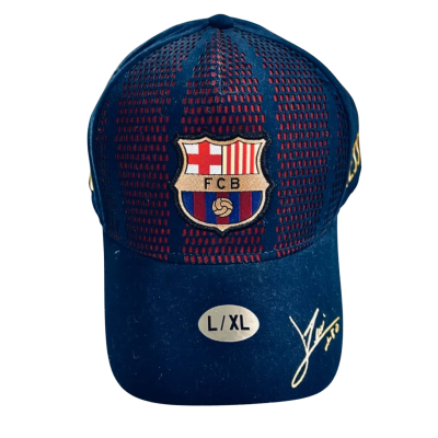 BNWT  FCBarcelona L/XL Messi Navy-Blue Cap 