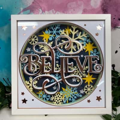 Home made Christmas BELIEVE picture