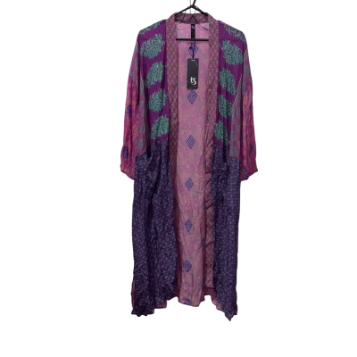 Taking Shape Purple Ibiza Kimono Coastal Eacape Print Size 18 / 20 