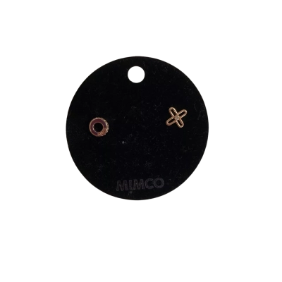 Mimco Womens Take Two XO Stud Earrings Rose Gold