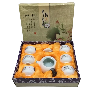 Eight Piece Traditional Chinese Porcelain Tea Set - New In Box
