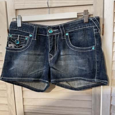 True Religion Womens  Size 26 Denim Shorts Blue 