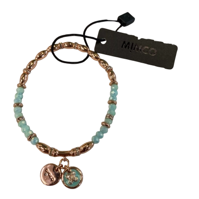 Mimco Womens Ecliptic Bracelet Gold tone / Turquoise NWT