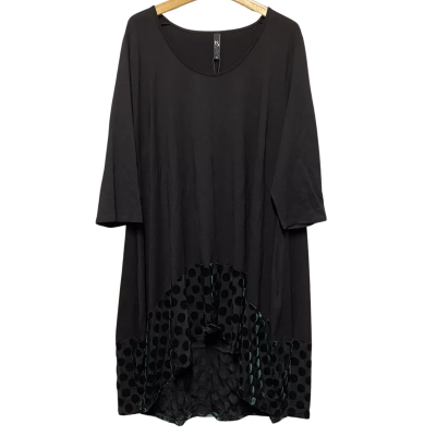 Taking Shape / TS Womens  Size M Black  / Green Tunic