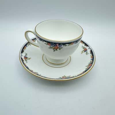 Wedgwood Osborne Footed Tea Cup & Saucer Set