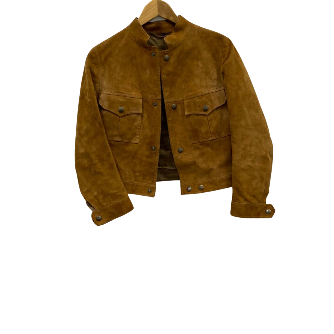 Womens Size 8 Brown Persian Suede Vintage Leather Jacket (s)