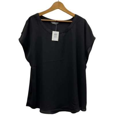 Jacqui-E Size 18 Short Sleeve Top Black RRP $79.95