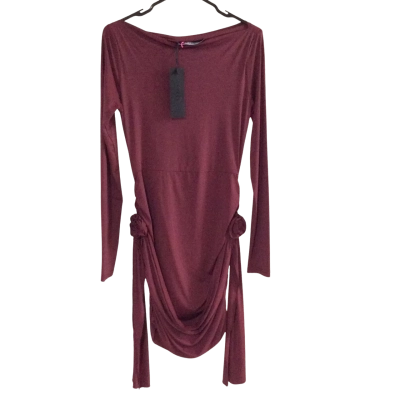 Lioness Womens  Size XL Bodycon Dress / Long Sleeve Dress / Mini Dress Maroon 