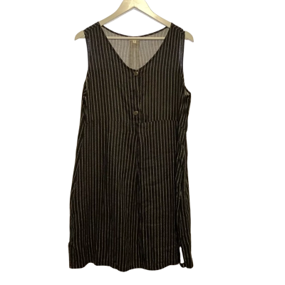 Womens  Size 12 Casual Dress Black  / Striped / White 