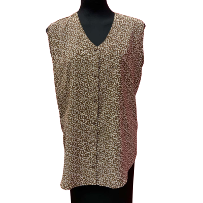 Katies Womens  Size 12 Brown/White Top