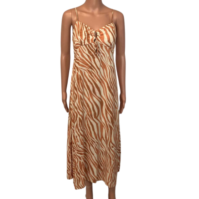 Kivari Womens  Size 10 Maxi Dress Animal print / Multicoloured 