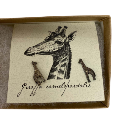 Zinnia Sterling Silver .925 Small Giraffe Earrings – Symbol of Vision & Patience #SterlingSilver #GiraffeJewellery #AnimalEarrings