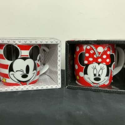 Disney Mickey & Minnie Mouse Matching Ceramic Mugs