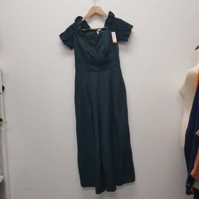 Sheike Womens  Size 12 Wide Leg Jumpsuit Green 