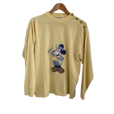 Donaldson Walt Disney Vintage Size M Jumper Yellow 