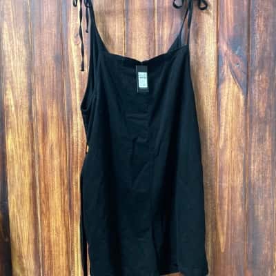 City Chic   Size 18 Black  overalls shorts new 