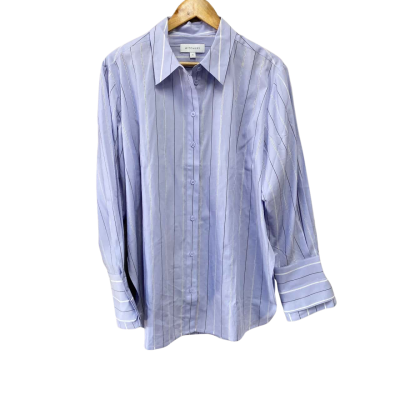 Witchery Womens  Size 14 Long Sleeve Shirt Blue / Striped 