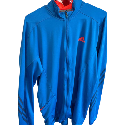 Adidas Mens  Size L Blue Long Sleeve Zip Up 