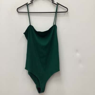  Womens  Size M Bodysuit Green 