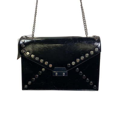 Zara Womens Shoulder Bag PU Leather Black Color 