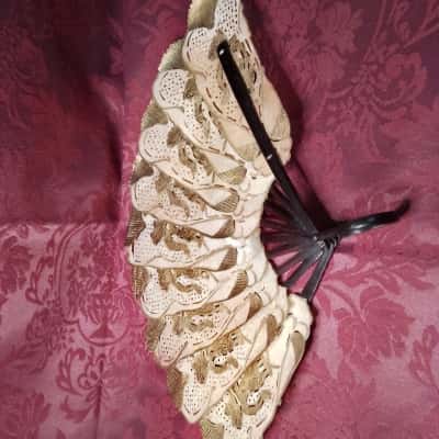 Antique inspire wayang Style hand made Balinese fan