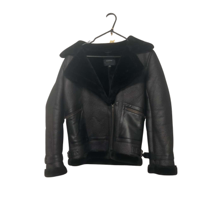 Womens Glassons Size 10 Black Faux Fur Winter Jacket  